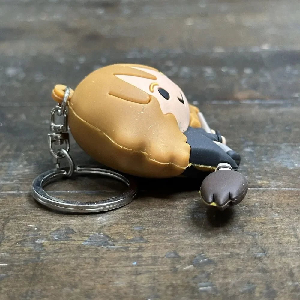 Harry Potter Keychains Lot of 3 – Chibi Ron & Hermione Flying Broom Figures